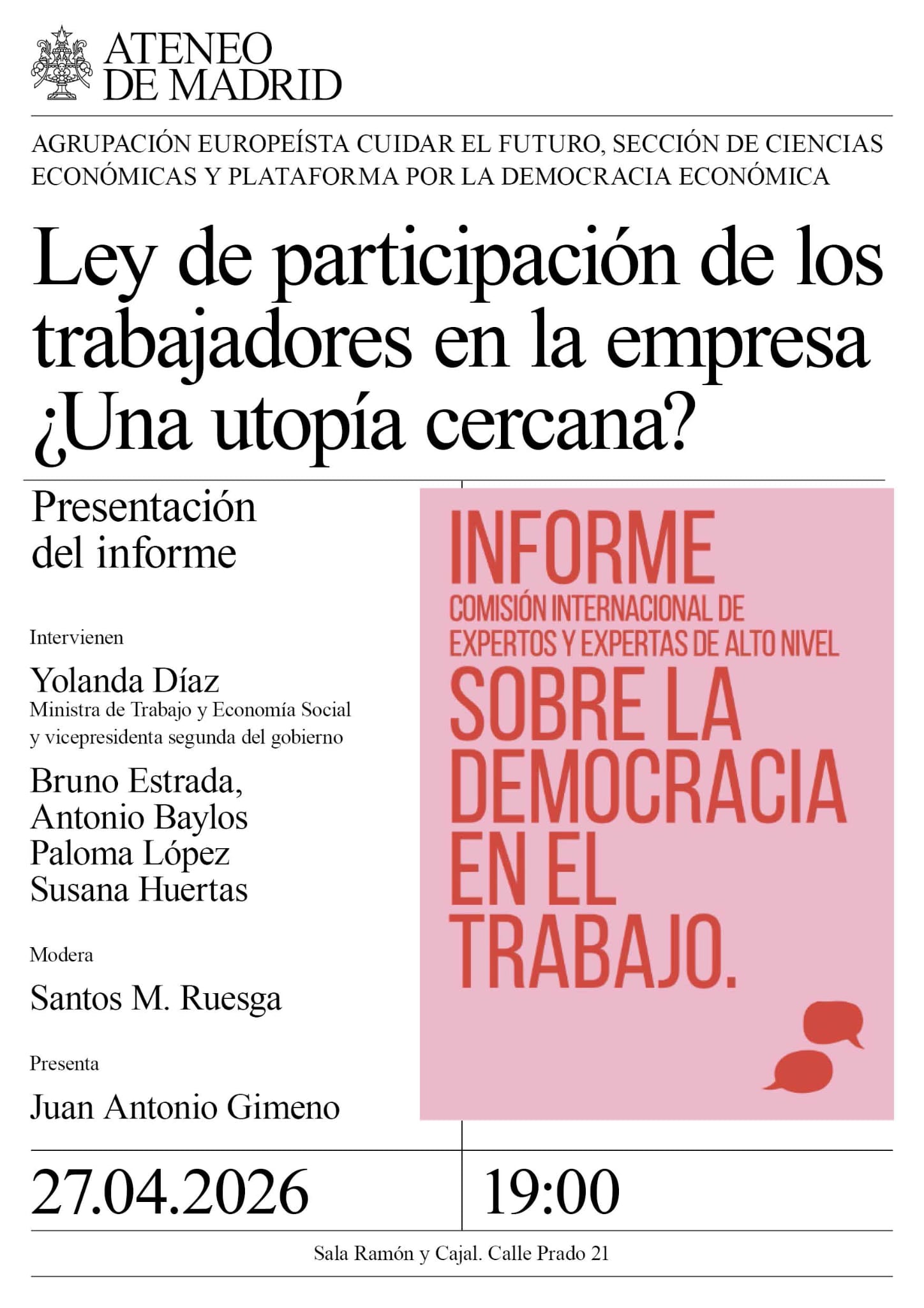 JORNADA ATENEO DEMOCRACIA EN EL TRABAJO